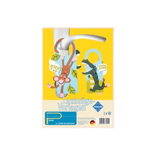 Sablon din lemn semn de usa safari pentru traforaj dimensiunea A4 Pebaro 759S