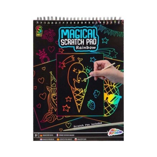 Caiet A4 razuibil Magical scratch