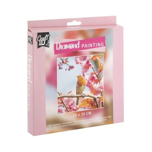 Pictura cu diamante Pasare set creativ CR209723GE2 20 x 20 cm