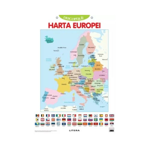 Descopera Harta Europei planse educationale