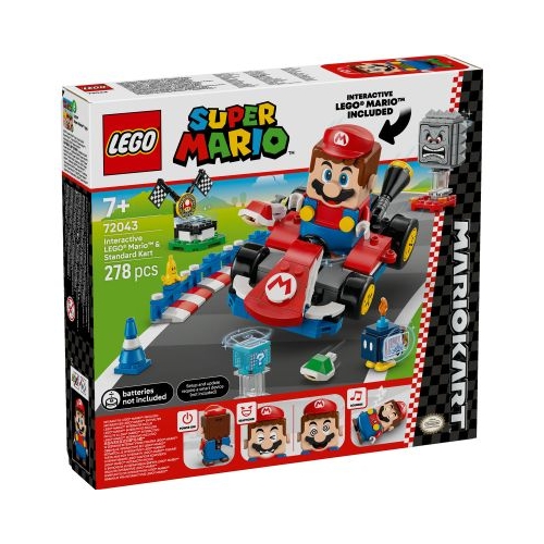 LEGO Super Mario. Mario Kart Mario interactiv si Standard Kart 72043 278 piese