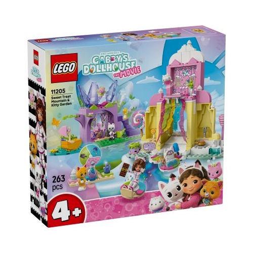 LEGO Gabby s Dollhouse. Muntele de dulciuri si gradina Miau-Zanei 11205 263 piese