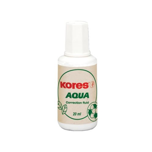 Fluid corector Kores 20 ml pe baza de apa aplicator cu pensula