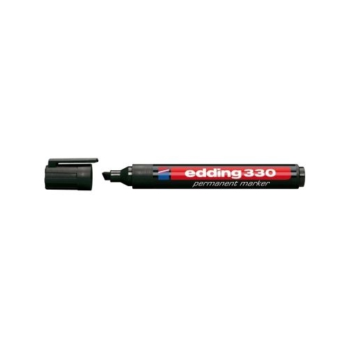 Marker permanent Edding 330 corp plastic varf retezat 1-5 mm negru