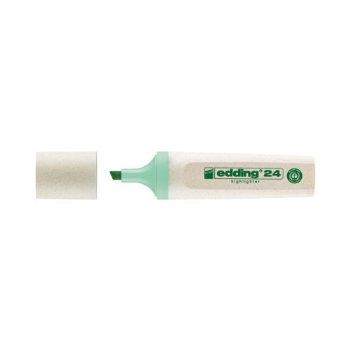 Textmarker Edding Ecoline 24 corp din plastic reciclat varf tesit 2-5 mm verde pastel