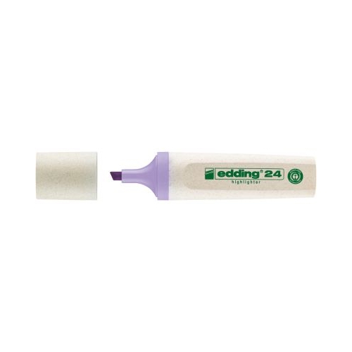 Textmarker Edding Ecoline 24 corp din plastic reciclat varf tesit 2-5 mm violet pastel