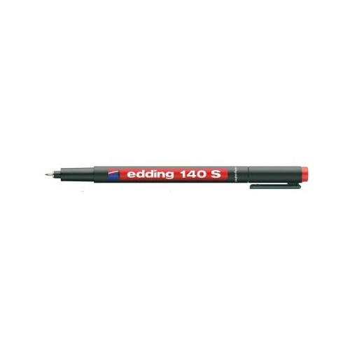 Marker permanent Edding OHP 140S corp plastic varf rotund 0. 3 mm rosu