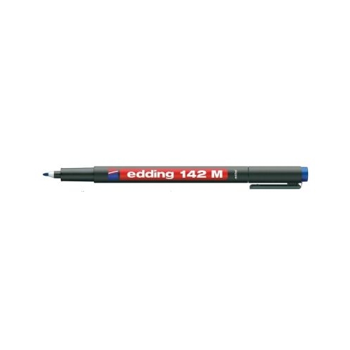 Marker permanent Edding OHP 142M corp plastic varf rotund 1 mm albastru