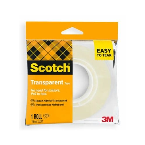 Banda adeziva Scotch transparenta 19 mm x 33 m