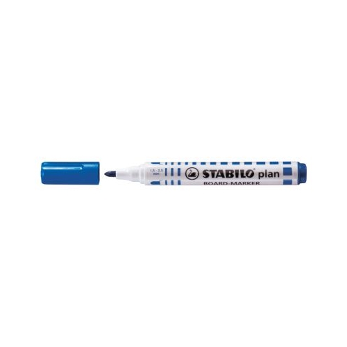 Marker pentru tabla Stabilo Plan 64 varf rotund 2. 5-3. 5mm albastru