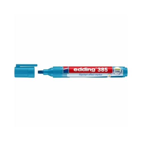 Marker flipchart Eedding Ecoline 385 corp din plastic reciclat varf pensula flexibil 1-5 mm albastru deschis