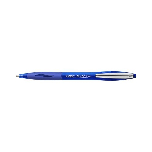 Pix cu mecanism BIC Atlantis Clic Metal 0. 4 mm scriere albastra