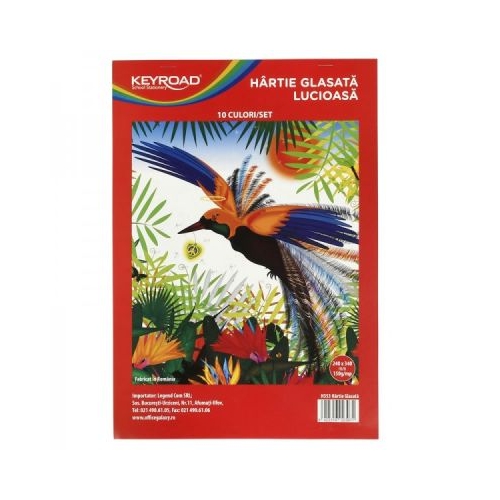 Hartie glasata Keyroad 238x338 mm lucioasa top 10 coli
