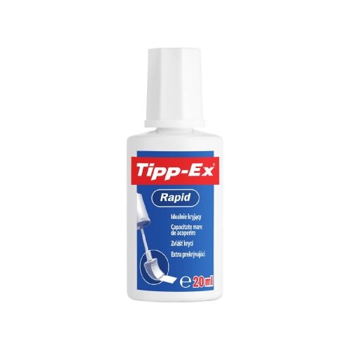 Fluid corector Tipp-Ex Rapid pe baza de solvent cu bure 20ml