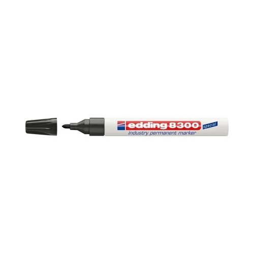 Marker permanent Edding 8300 Industrial corp metalic varf rotund 1. 5-3 mm negru