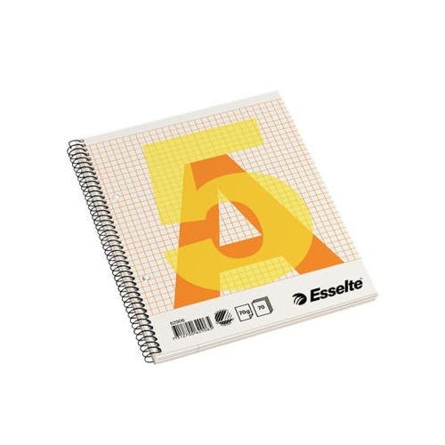 Caiet de birou cu spira Esselte A5 matematica 70 de coli