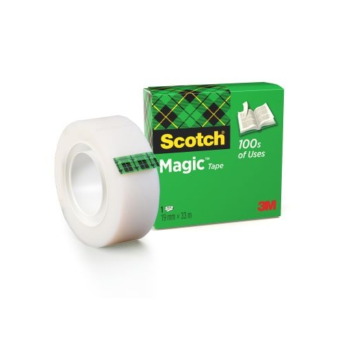 Banda adeziva invizibila mata 3M Scotch Magic 19 mm x 33 m 1 rola pachet