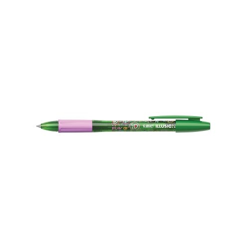 Roller cu gel BIC Gelocity Illusion fara mecanism 0. 7mm verde