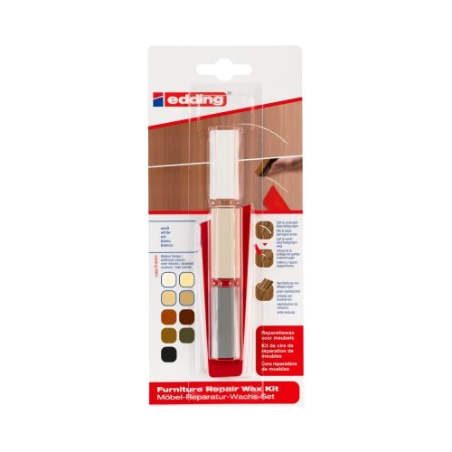 Kit Edding 8901 ceara pentru reparatii mobila alb blister