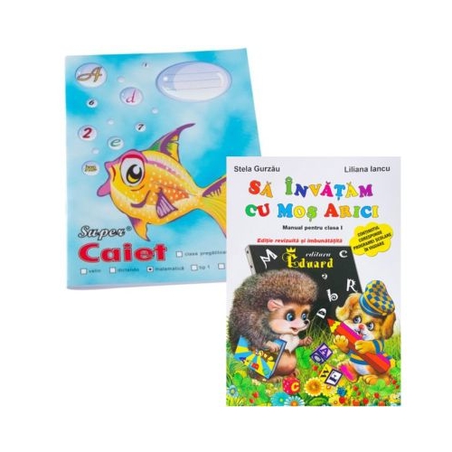 Pachet Caiet Pestisor matematica A5 48 file Casa Tipografica si Sa invatam cu Mos Arici. Clasa 1 - Stela Gurzau