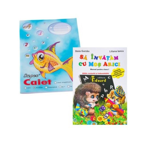 Pachet Caiet Pestisor dictando A5 48 file Casa Tipografica si Sa invatam cu Mos Arici. Clasa 1 - Stela Gurzau