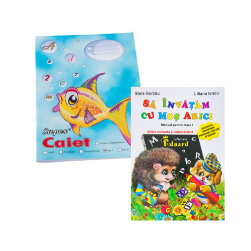 Pachet Caiet tip 1 Pestisor A5 32 file Casa Tipografica si Sa invatam cu Mos Arici. Clasa 1 - Stela Gurzau
