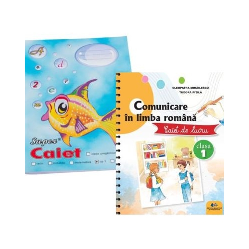 Pachet Caiet tip 1 Pestisor A5 32 file Casa Tipografica si Comunicare in limba romana. Caiet de lucru clasa 1 - Cleopatra Mihailescu