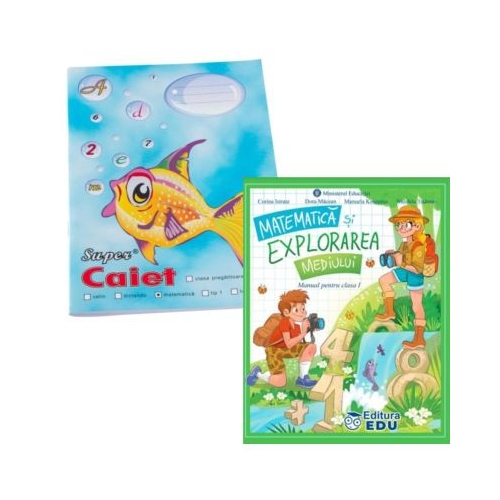 Pachet Caiet Pestisor matematica A5 48 file Casa Tipografica si Manual Matematica si explorarea mediului pentru clasa 1 - Corina Istrate
