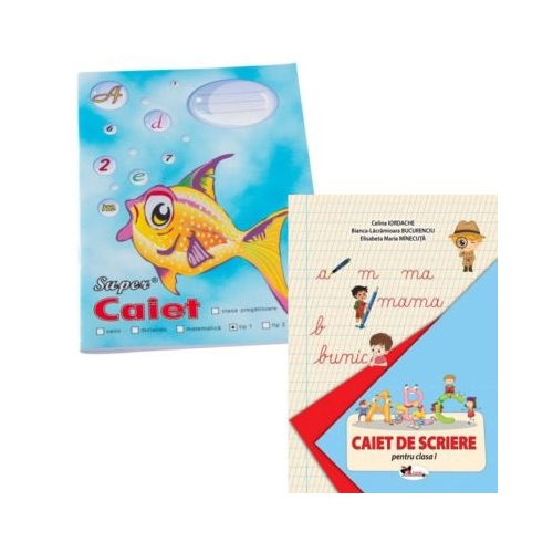 Pachet Caiet tip 1 Pestisor A5 32 file Casa Tipografica si Caiet de scriere pentru clasa 1 - Celina Iordache