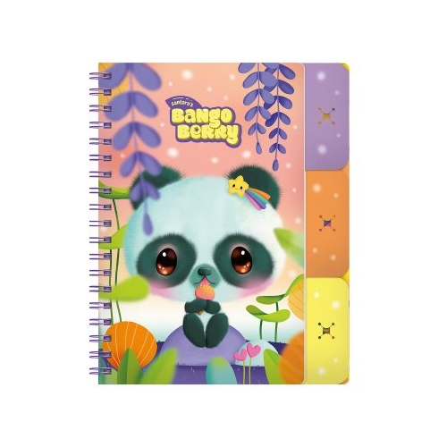 Notes cu separatoare si spira Bangoberry Pally Panda 200 pagini