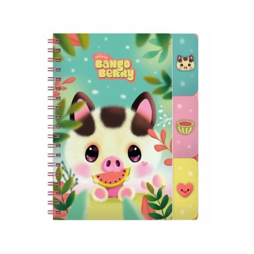 Notes cu separatoare si spira Bangoberry Piggy Porcusorul 200 pagini