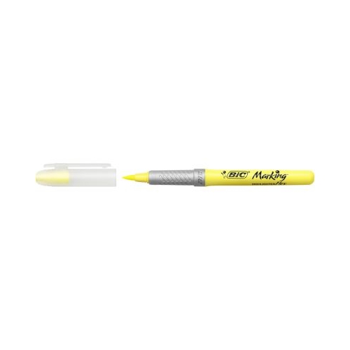 Evidentiator Bic Brite Liner Grip galben 12 bucatiset