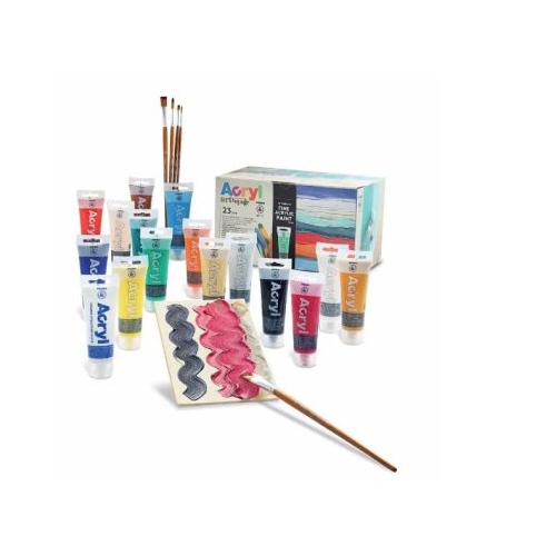 Set de acrilice Morocolor Primo 75 ml diverse culori 14culori 1 pasta