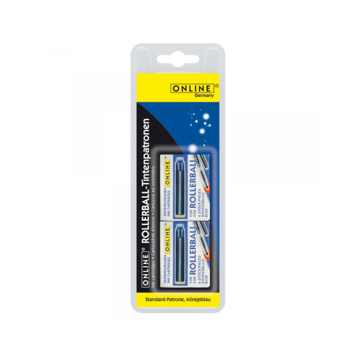 Set 12 rezerve stilou blister albastru standard