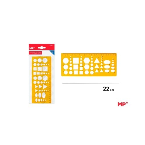 Sablon plastic Main Paper 22 cm figuri geometrice blister