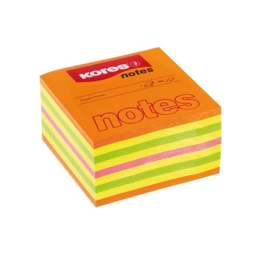 Notite adezive Kores 75 x 75 mm multicolor 450 file