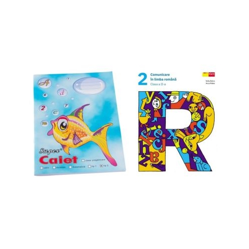Pachet Caiet tip 2 Pestisor A5 48 file Casa Tipografica si Manual Comunicare in limba romana. Clasa a 2-a - Sofia Dobra