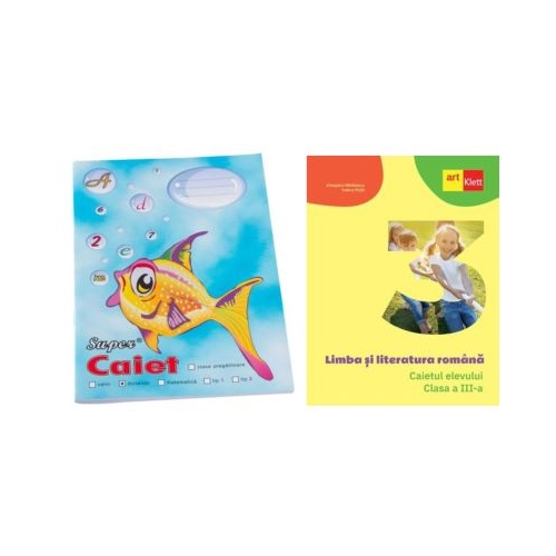 Pachet Caiet Pestisor dictando A5 48 file Casa Tipografica si Limba si literatura romana. Caietul elevului pentru clasa a 3-a - Cleopatra Mihailescu