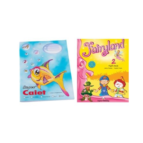 Pachet Caiet tip 2 Pestisor A5 48 file Casa Tipografica si Fairyland 2 Pupils Book Manualul elevului - Virginia Evans
