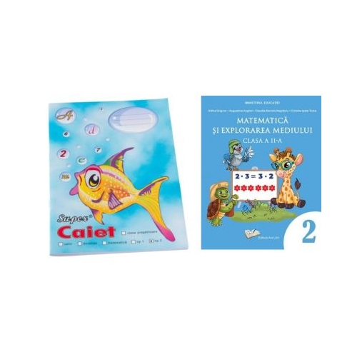 Pachet Caiet tip 2 Pestisor A5 48 file Casa Tipografica si Matematica si explorarea mediului. Manual pentru clasa a 2-a - Adina Grigore