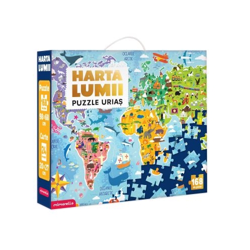 Joc educativ Puzzle urias Harta lumii