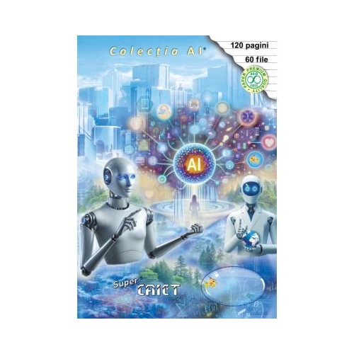 Super caiet A4 cu 60 file de dictando Colectia AI