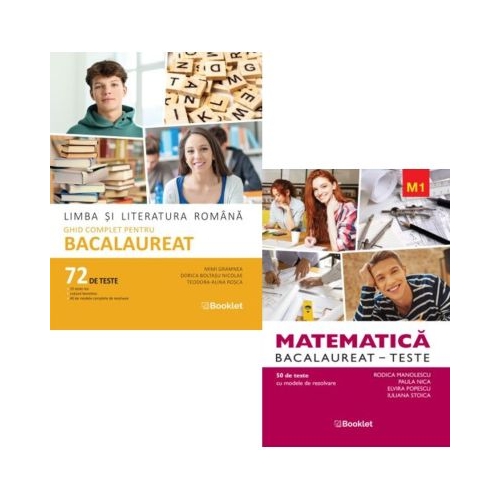Pachet Bacalaureat 2026. Limba si literatura romana 72 teste complete si Matematica M1. Teste - Mimi Gramnea Rodica Manolescu