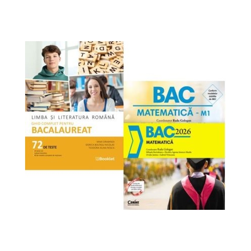 Pachet Bacalaureat 2026. Limba si literatura romana 72 teste complete si Matematica - Mimi Gramnea Radu Gologan