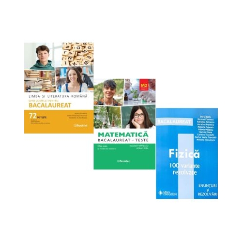 Pachet Bacalaureat 2026. Limba si literatura romana 72 teste complete Teste Matematica M2 Profil Stiinte ale naturii si Fizica 100 variante rezolvate - Mimi Gramnea Claudia Temneanu Doru Badiu