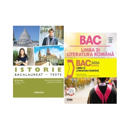 Pachet Bacalaureat 2026 Limba si literatura romana si Istorie 65 teste - Monica Cristina Anisie Adrian Ilie Aichimoaie
