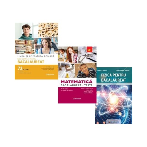 Pachet Bacalaureat 2026. Limba si literatura romana 72 teste complete Matematica M1. Teste si Fizica - Mimi Gramnea Rodica Manolescu Eugen Stefan Lakatos