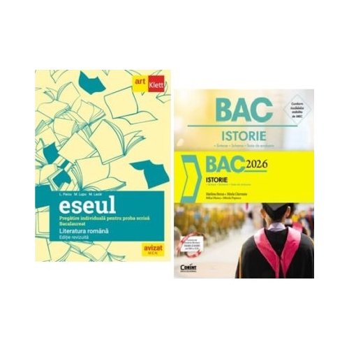 Pachet Bacalaureat Limba si literatura romana Eseul si Istorie - Liliana Paicu Marilena Bercea