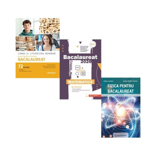 Pachet Bacalaureat 2026. Limba si literatura romana. 72 teste complete Matematica MMate-Info si Fizica - Mimi Gramnea Gheorghe Iurea Eugen Stefan Lakatos