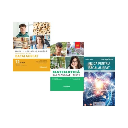 Pachet Bacalaureat 2026. Limba si literatura romana 72 teste complete Teste Matematica M2 Profil Stiinte ale naturii si Fizica - Mimi Gramnea Claudia Temneanu Eugen Stefan Lakatos